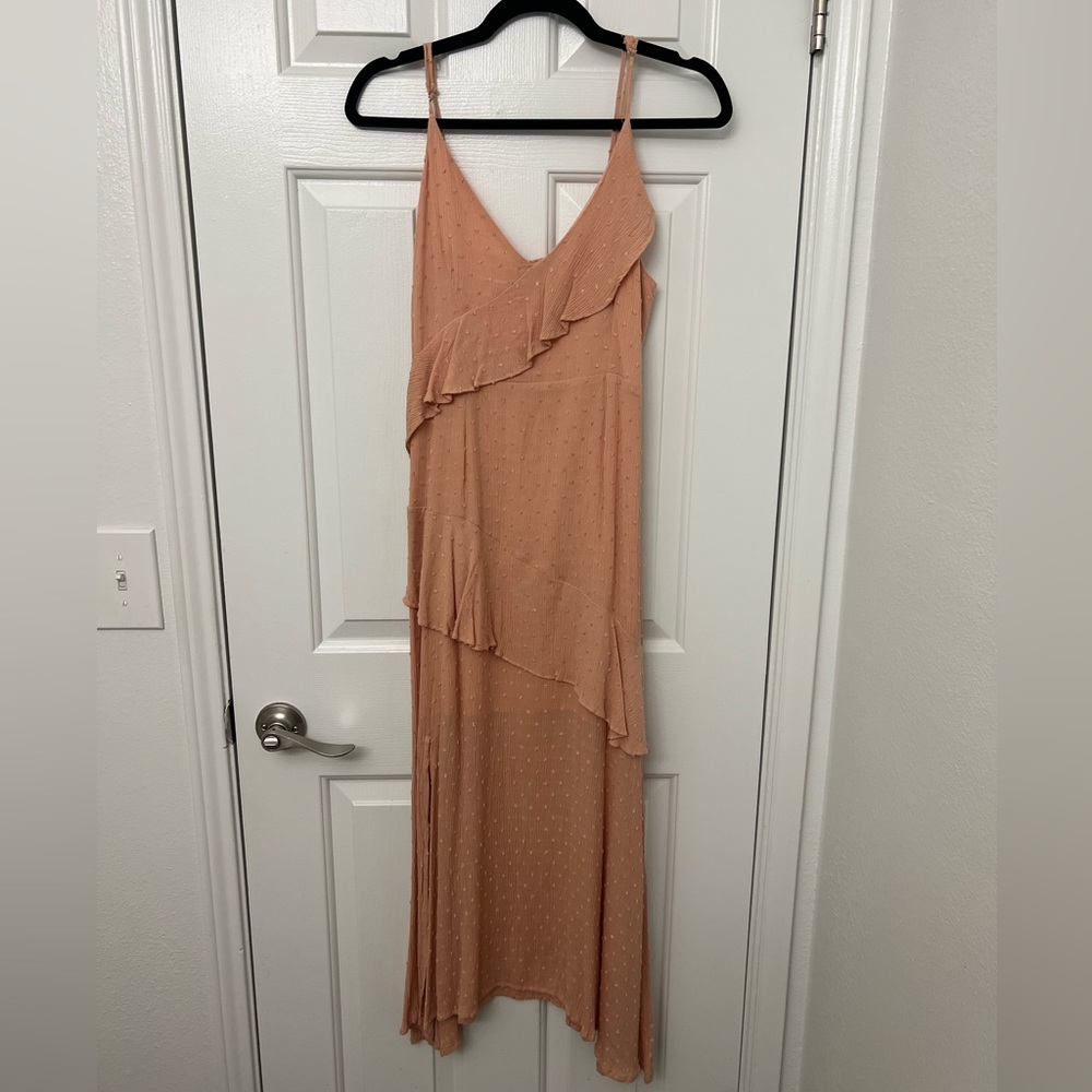 Altar’d state pink spaghetti strap maxi dress